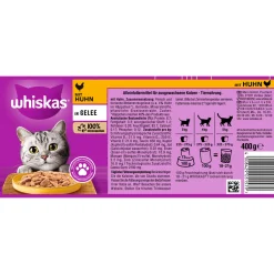 Clearance Whiskas Katzenfutter Huhn in Geele 400 g Dose