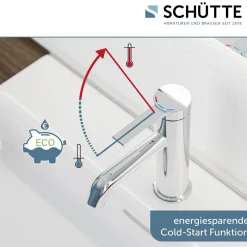 New Schütte WT-Armatur Los Angeles chrom Eco-Klick-Kartusche inkl.Push-Open-Garnitur