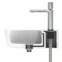 Outlet Schütte WT-Armatur New York, chrom, Keramik-Kartusche,Fix-Befest.u.Druckknopf-Ventil