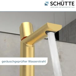 New Schütte WT-Armatur New York gold Kartusche mitkeram.Dichtungen inkl. Push-Open-Garni.