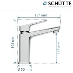 Hot Schütte WT-Armatur Raven chrom Kartusche mitkeram.Dichtungen inkl. Push-Open-Garni.