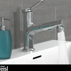 Best Eisl WT-Armatur Variabel chrom Schnellmontageherausziehbare Brause 2 Strahlarten