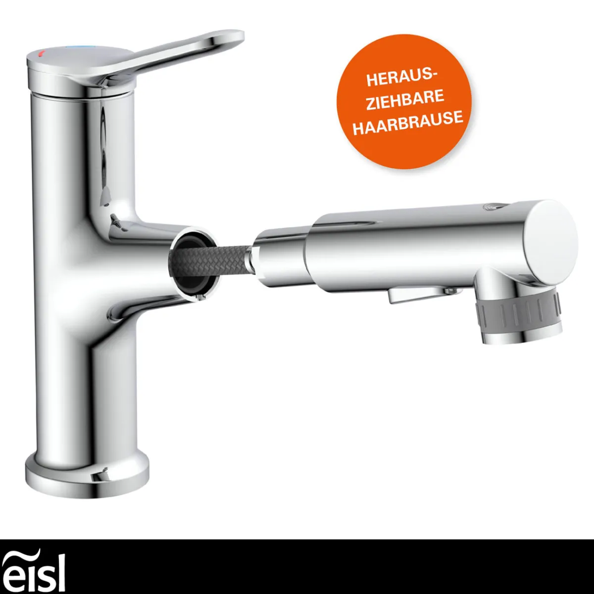 Best Eisl WT-Armatur Variabel chrom Schnellmontageherausziehbare Brause 2 Strahlarten
