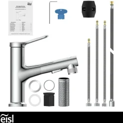 Best Eisl WT-Armatur Variabel chrom Schnellmontageherausziehbare Brause 2 Strahlarten