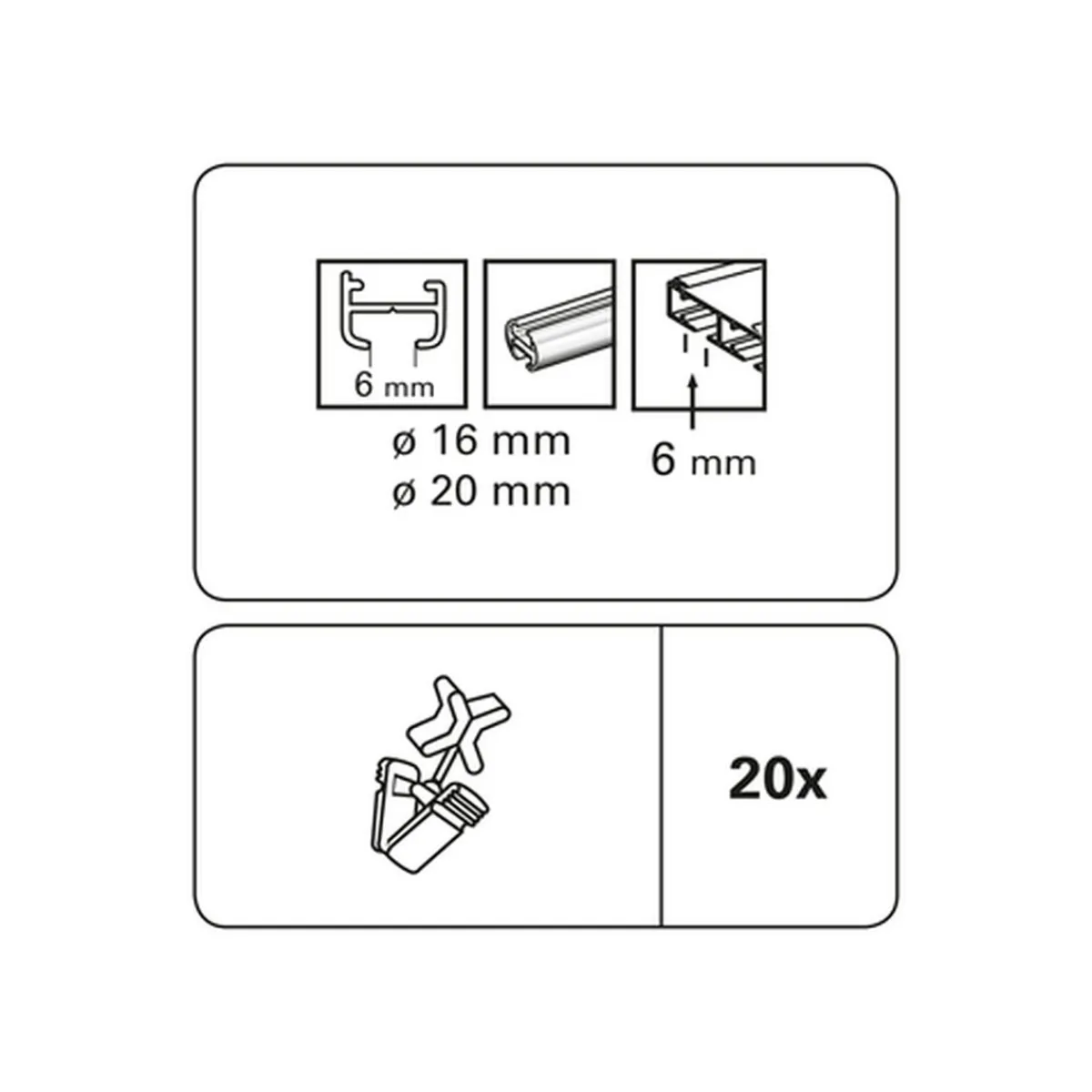 Best Gardinia X-Gleiter m.Klam.f.Alu-Schiene