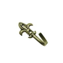 Discount Gardinia Zierhaken Lilie 5,5 cm messing bruniert