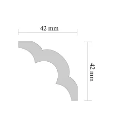 New Zierprofil Emma 2 x 2 m weiß