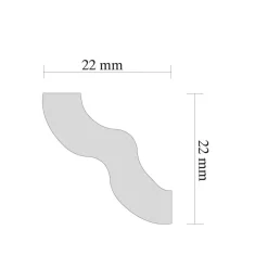 Sale Zierprofil Mara 2 x 2 m weiß